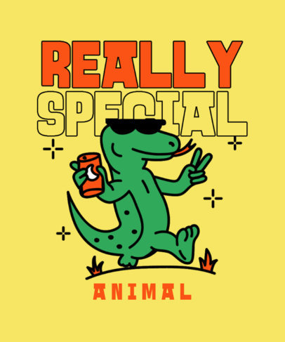 Cool T-Shirt Design Generator Featuring a Fun Komodo Dragon Video Reference