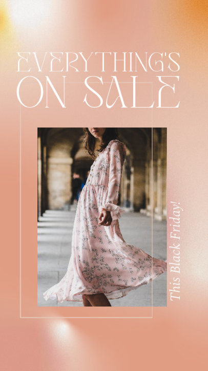 Black Friday Sale Instagram Story Template for a Clothing Brand