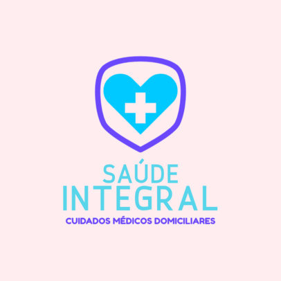 House Call Service Logo Creator Featuring a Heart with a Cross