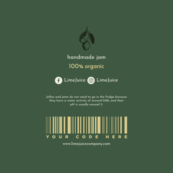 Placeit - Back Label Creator for an Organic Lime Juice