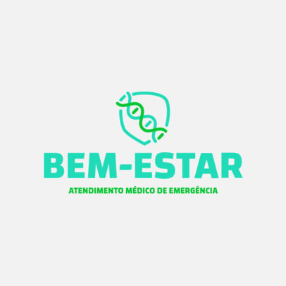 Logo Template for an Emergency Service Featuring a DNA Icon