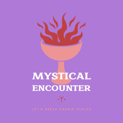 Chiromancy Service Logo Maker Featuring a Chalice Illustration