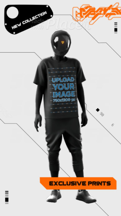 T-Shirt Video Featuring a 3D Man Simulation to Promote a New Apparel Collection