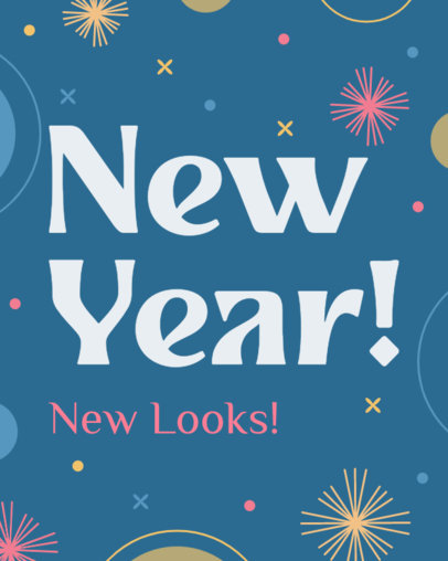 Instagram Post Maker Featuring a New Year-Themed Quote and Cool Graphics