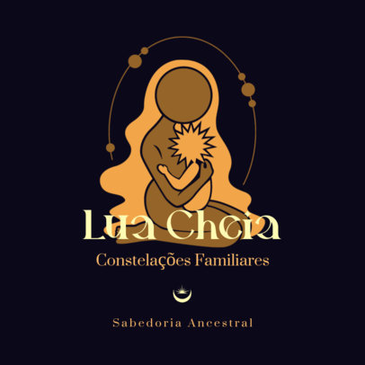 Logo Generator for Tarot Card Reading Service Featuring an Illustrated Graphic