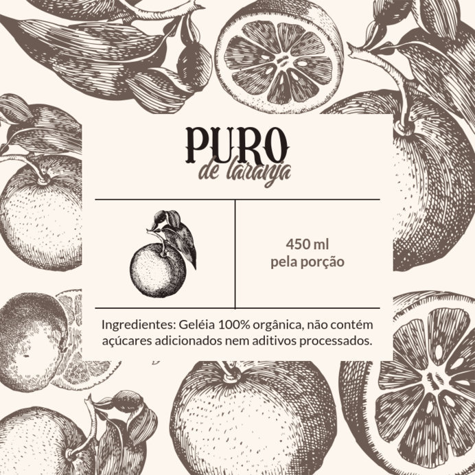 Placeit - Front Label Template for a Pure Orange Juice