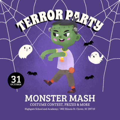Instagram Post Creator for a Kids' Terror Party