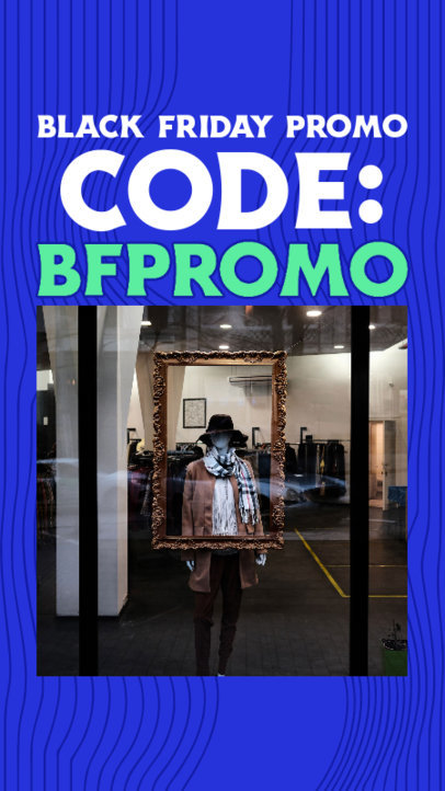 Promo Instagram Story Generator Featuring a Black Friday Coupon Code