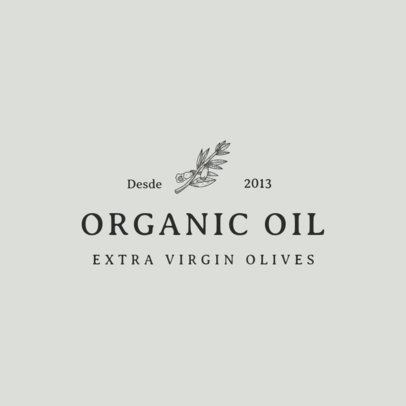 Logo Generator for an Organic Olive Oil Brand Featuring a Botanic Graphic