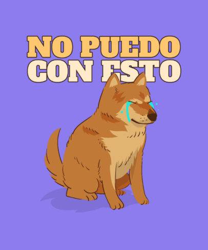 Fun T-Shirt Design Maker Featuring a Cheems-Inspired Meme Theme