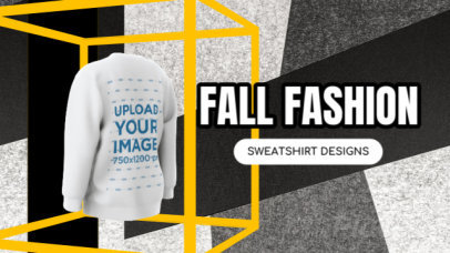 Fashion Sale Video of a 3D Sweatshirt Featuring Geometrical Transitions