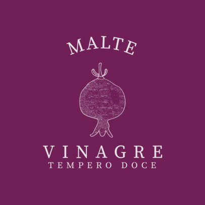 Logo Maker for a Vinegar Brand Featuring a Vegetable Graphic