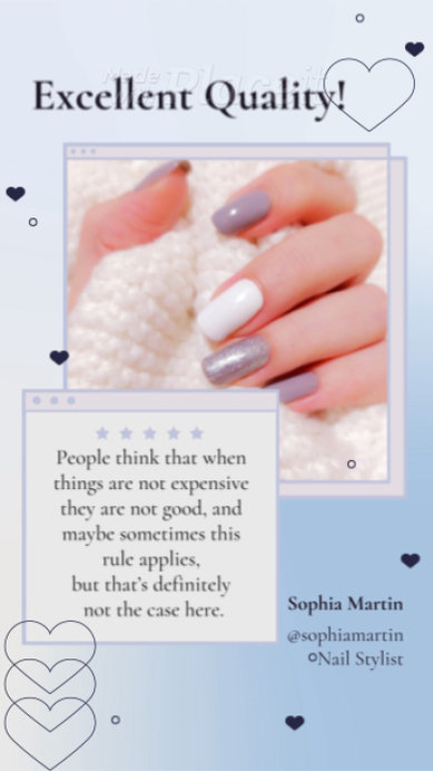 Customer Testimonial Instagram Story Video Creator for a Nail Stylist