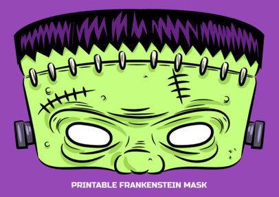 Printable Frankenstein Mask Design Maker for a Halloween Costume 5035d