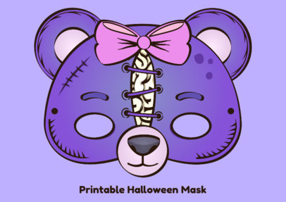 Printable Mask Design Maker With a Halloween Theme 5035g