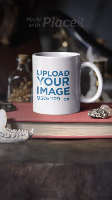 Coffee Mug Video Featuring a Wicca-Themed Setting and Esoteric Items