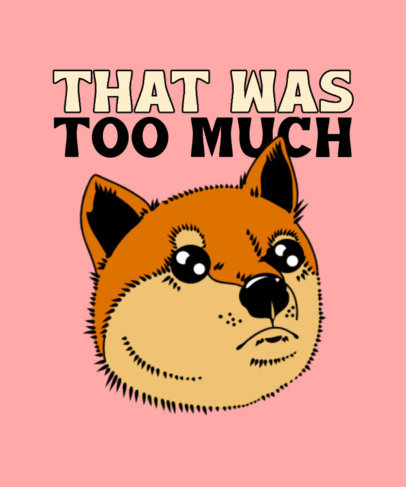 T-Shirt Design Maker Featuring a Cute Graphic Inspired by the Shiba Inu Meme Inspired by Cheems