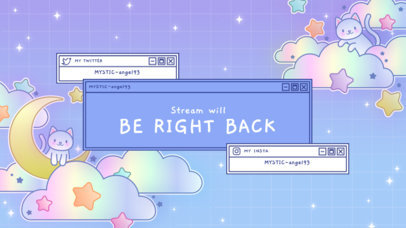 Twitch Be-Right-Back Screen Generator Featuring Cute Graphics