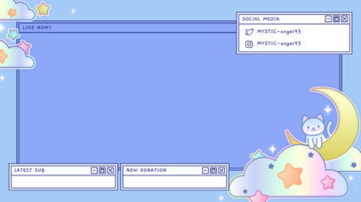Twitch Overlay Generator for Streamers Featuring Cute Cat Graphics