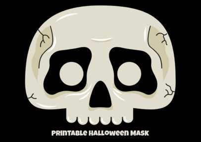 Printable Skull Mask Design Creator for a Halloween Costume 5035b