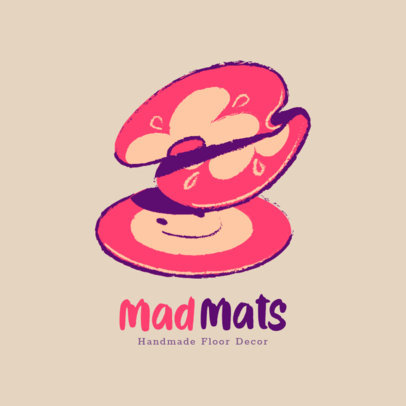 Online Logo Template for a Tapestry Store with Illustrated Graphics