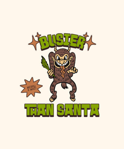 T-Shirt Design Creator Featuring a Cartoonish Anti-Christmas Character