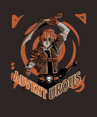 Final Fantasy-Inspired T-Shirt Design Generator with an Illustrated Warrior