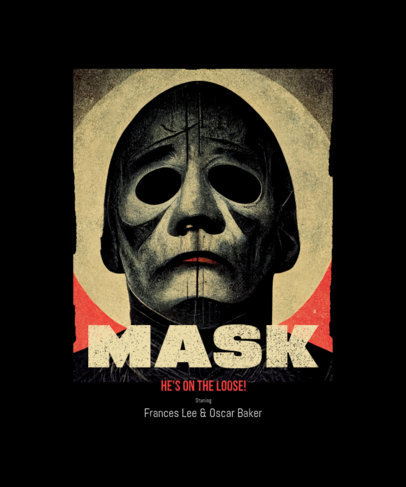 T-Shirt Design Maker Featuring AI-Generated Horror Movie Covers