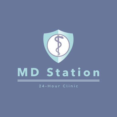 Medical-Themed Logo Maker for a 24-Hour Clinic