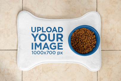 Mockup of a Pet Food Mat Placed on the Floor m30085