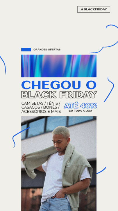 Apparel Instagram Story Template Featuring Black Friday Discounts