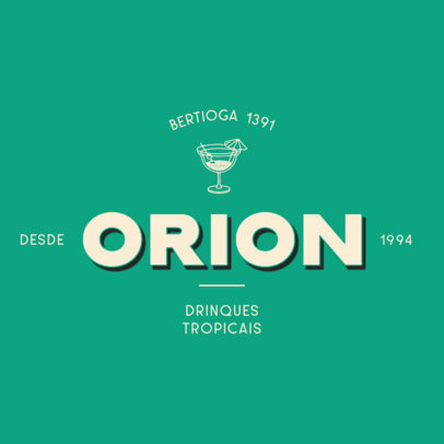 Online Logo Maker for a Mixology Bar Featuring a Cocktail Icon