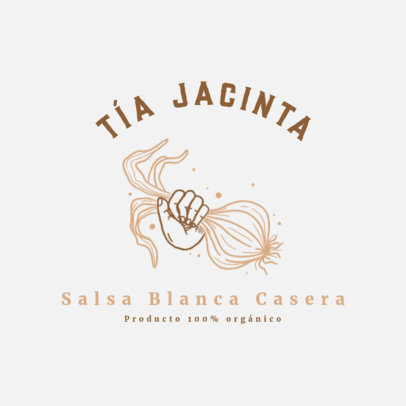 Online Logo Maker for a Homemade Sauce with an Onion Graphic