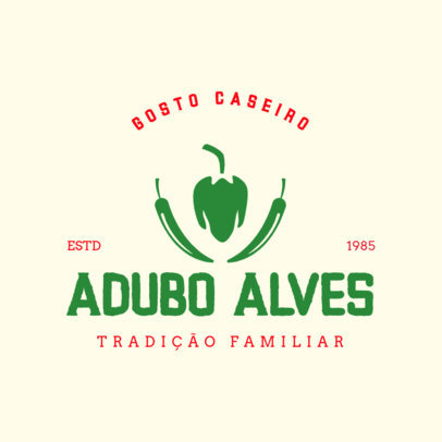 Homemade Sauces Brand Logo Maker Featuring Illustrated Chilis