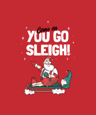 Christmas-Themed T-Shirt Design Generator Featuring a Funny Santa Graphic