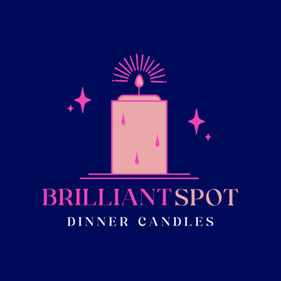 Home Decor Brand Logo Maker Featuring an Illustrated Candle