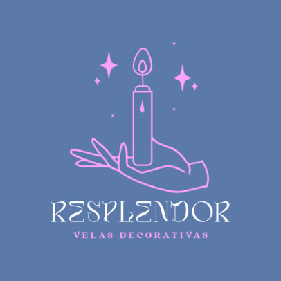 Logo Creator for a Home Decor Brand Featuring a Candle Graphic