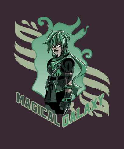 T-Shirt Design Maker with Magic Warrior Illustrations Inspired by Final Fantasy