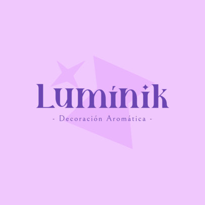 Logo Template for a Scented Candles Store Featuring an Abstract Graphic