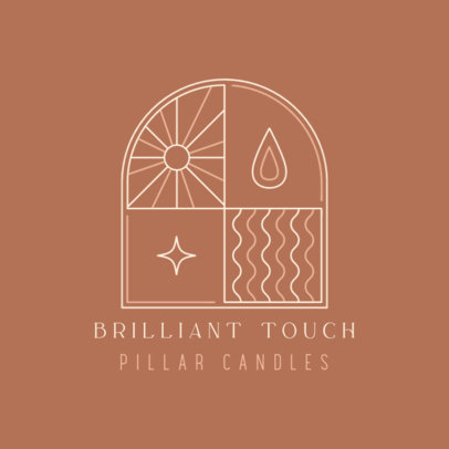 Logo Generator Featuring a Boho Aesthetic for a Candle Store