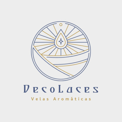 Boho-Themed Logo Template for a Scented Candles Store