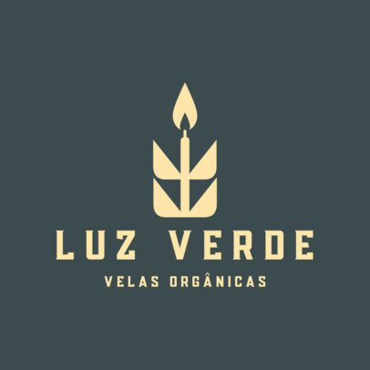 Organic Candles Store Logo Generator with a Flame Graphic