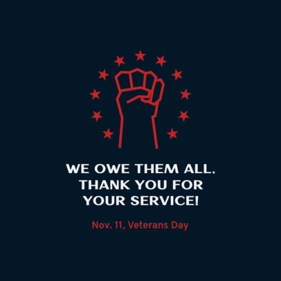 Instagram Post Generator with a Gratitude Quote for Veterans Day