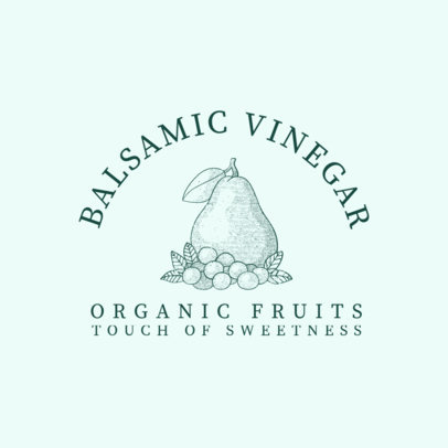 Balsamic Vinegar Logo Creator Featuring Fruit Graphics 