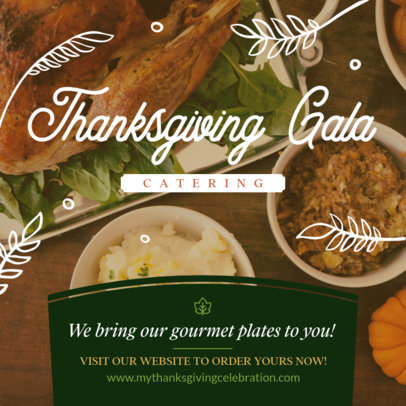 Instagram Post Template for Thanksgiving Catering Services