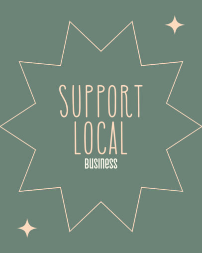 Small Business Instagram Post Generator Featuring a Shop Local Message