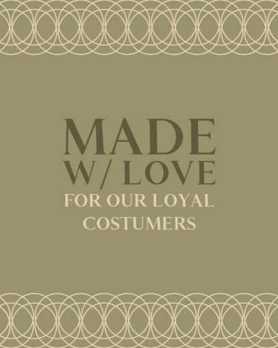 Instagram Post Template Featuring a Sweet Message for Small Business Saturday 