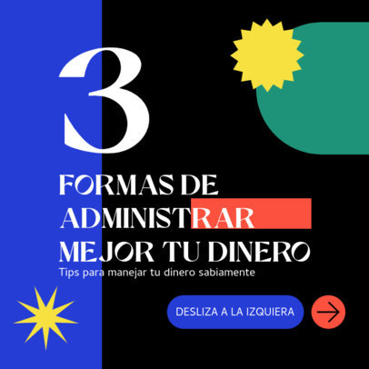 Instagram Post Maker for a Personal Finance Tips Carousel