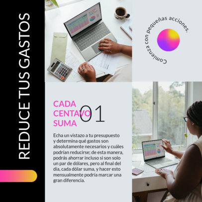 Instagram Post Maker Featuring a Guide for Healthier Personal Finance