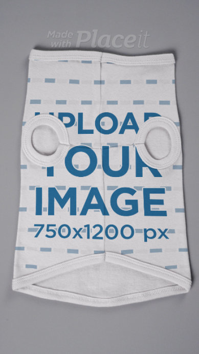 Video of a Pet Tank Top Placed Over a Grey Surface